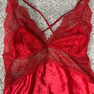 Frederick's of Hollywood Scarlet Lace Chemise